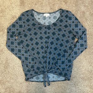 Loft blue long sleeve shirt